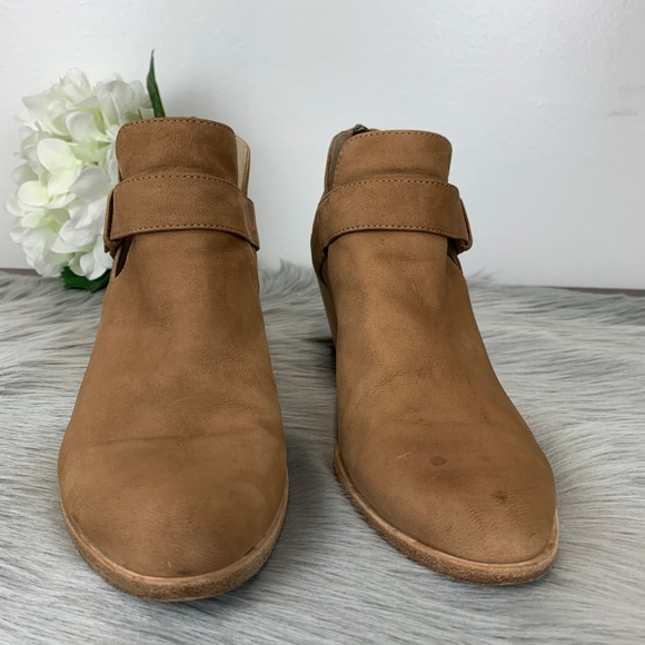 Eileen Fisher Ives Ankle Boot Tan Nubuck Leather - Picture 1 of 7
